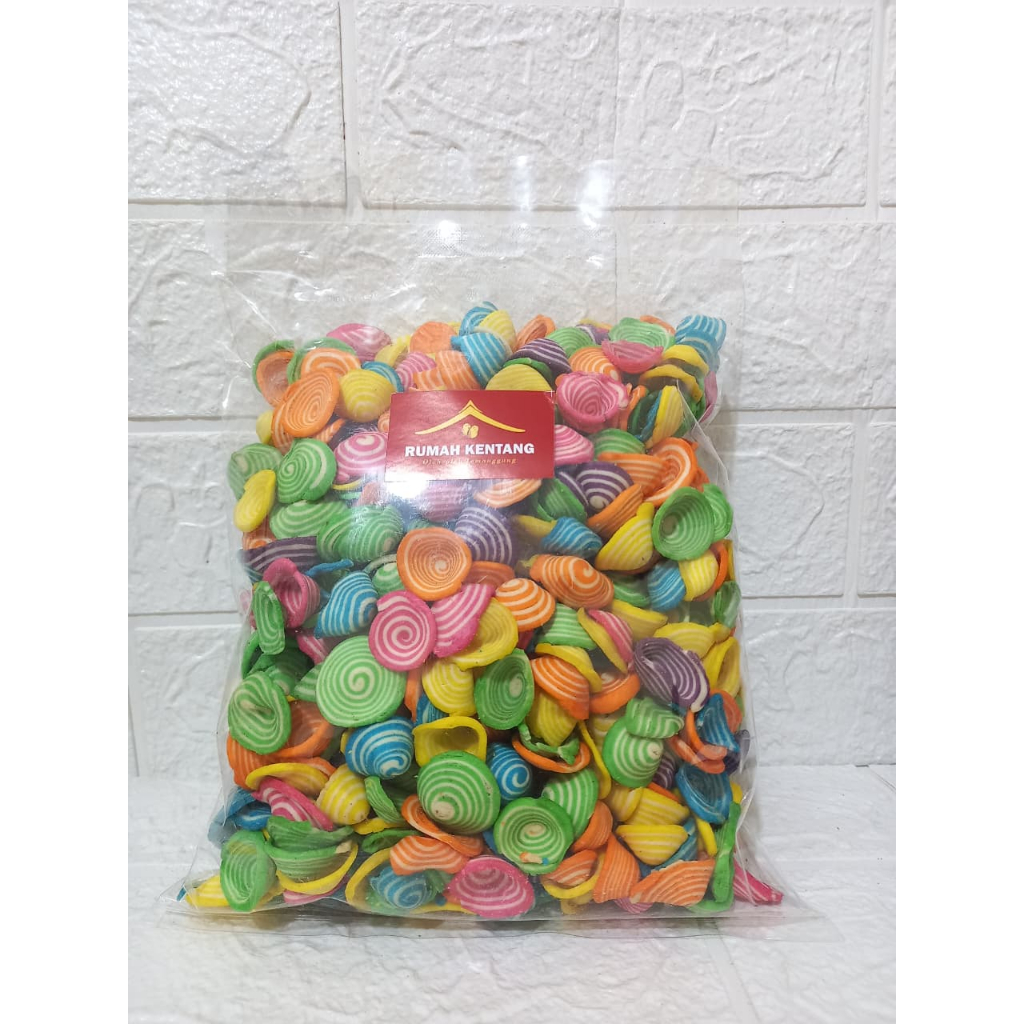 Cemilan kuping gajah mini kuping gajah warna warni kuping gajah pelangi manis