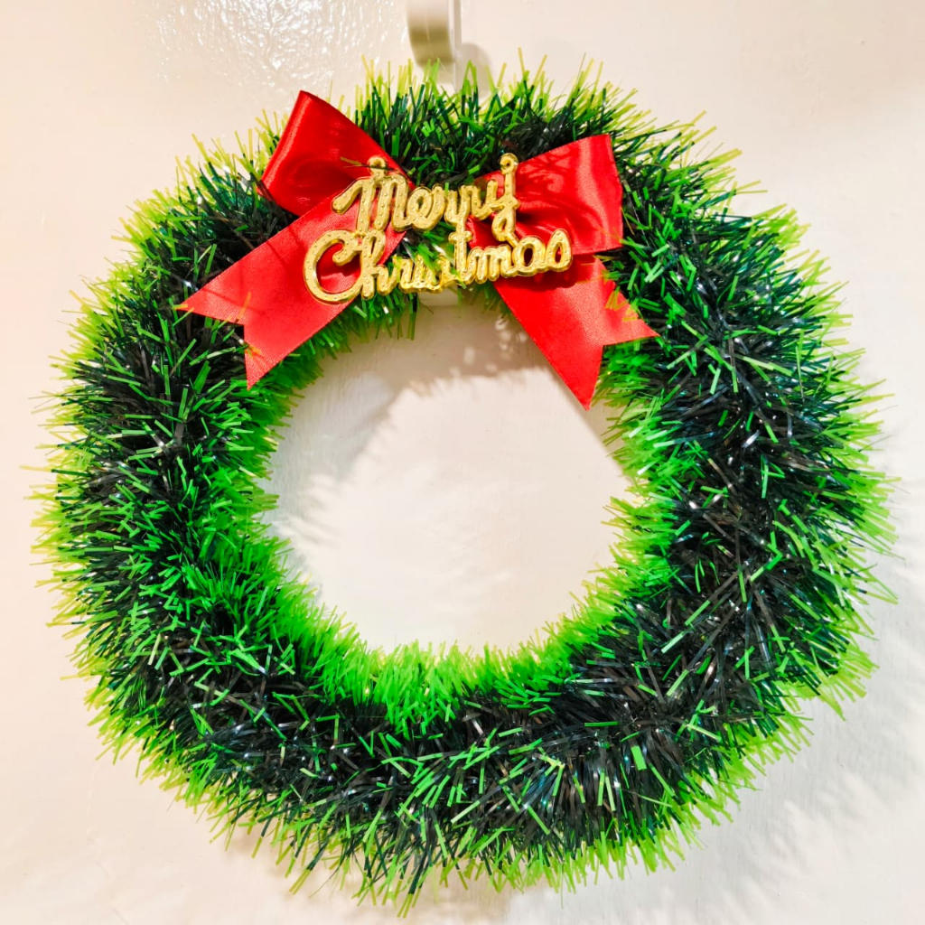 Krans 28cm Simplycity Beauty lingkaran Wreath Natal Merry Christmas