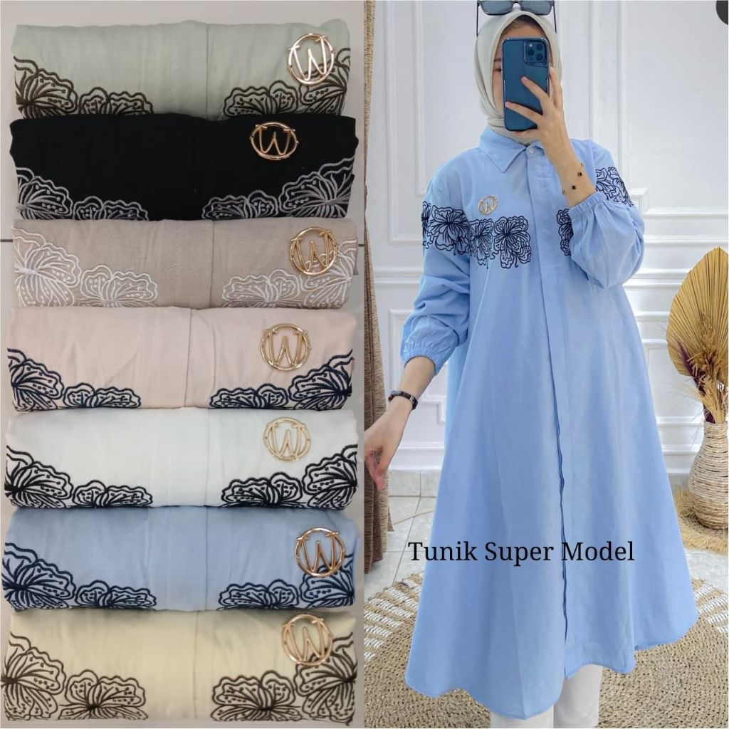 TOP TUNIK SUPER MODEL WINODY//LONG TUNIK WANITA KEKINIAN//MODEL TUNIK TERBARU WINODY//LD 120CM//PB 9