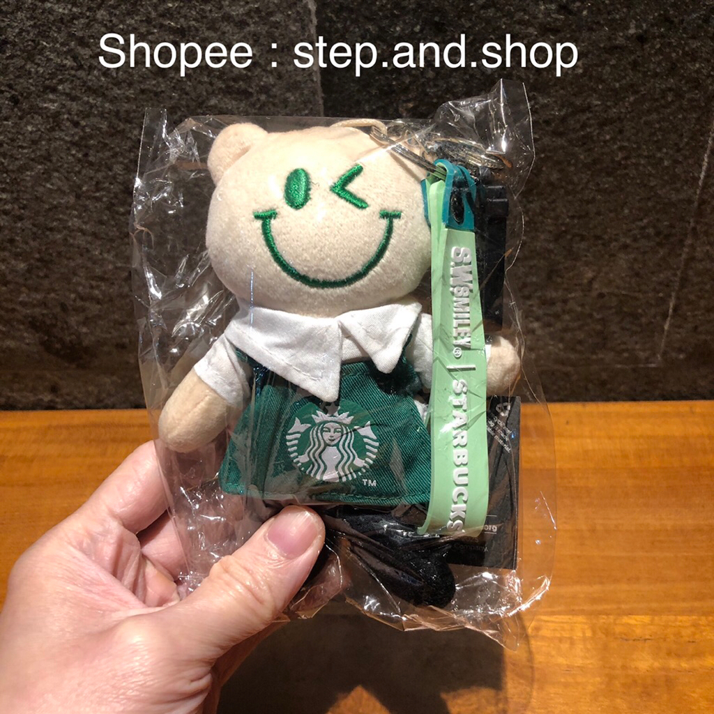 Starbucks Keychain Mini Bearista Smiley World 2025 Ed - World of Smiley - Limited Edition