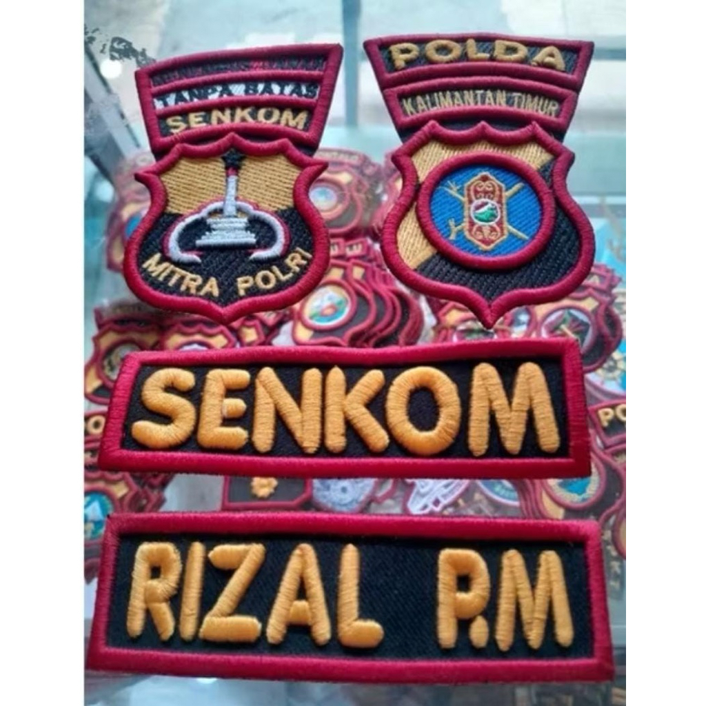 Atribut bordir senkom Timbul 3D