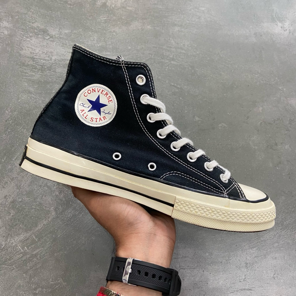 [Size 41.5] Converse Chuck Taylor All Star 70S High Black White Non Egret Second Original Kondisi Mu