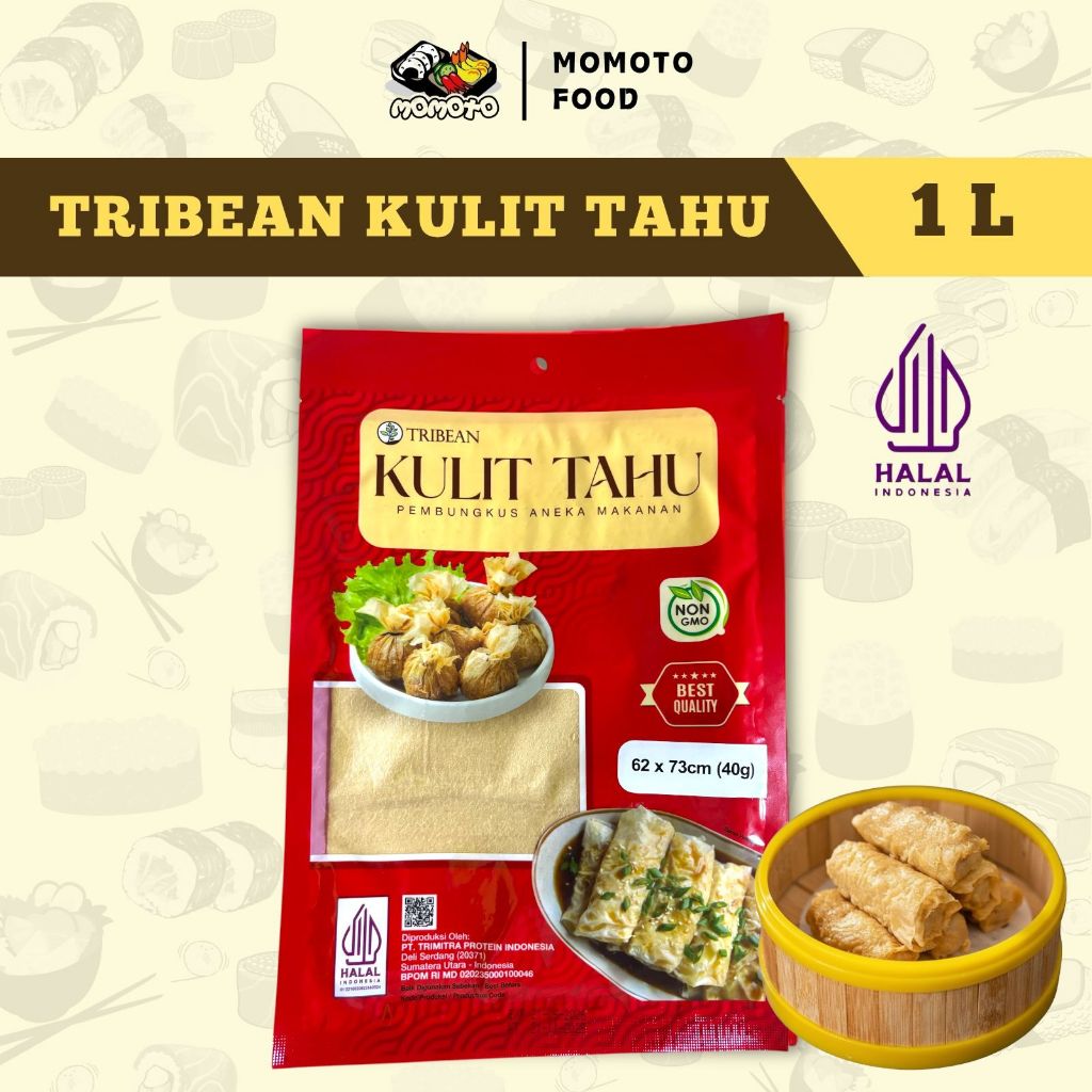 Tribean Kulit Tahu Premium Halal Kembang Tahu Penang Medan non GMO Lembar Kekian Dimsum Hekeng