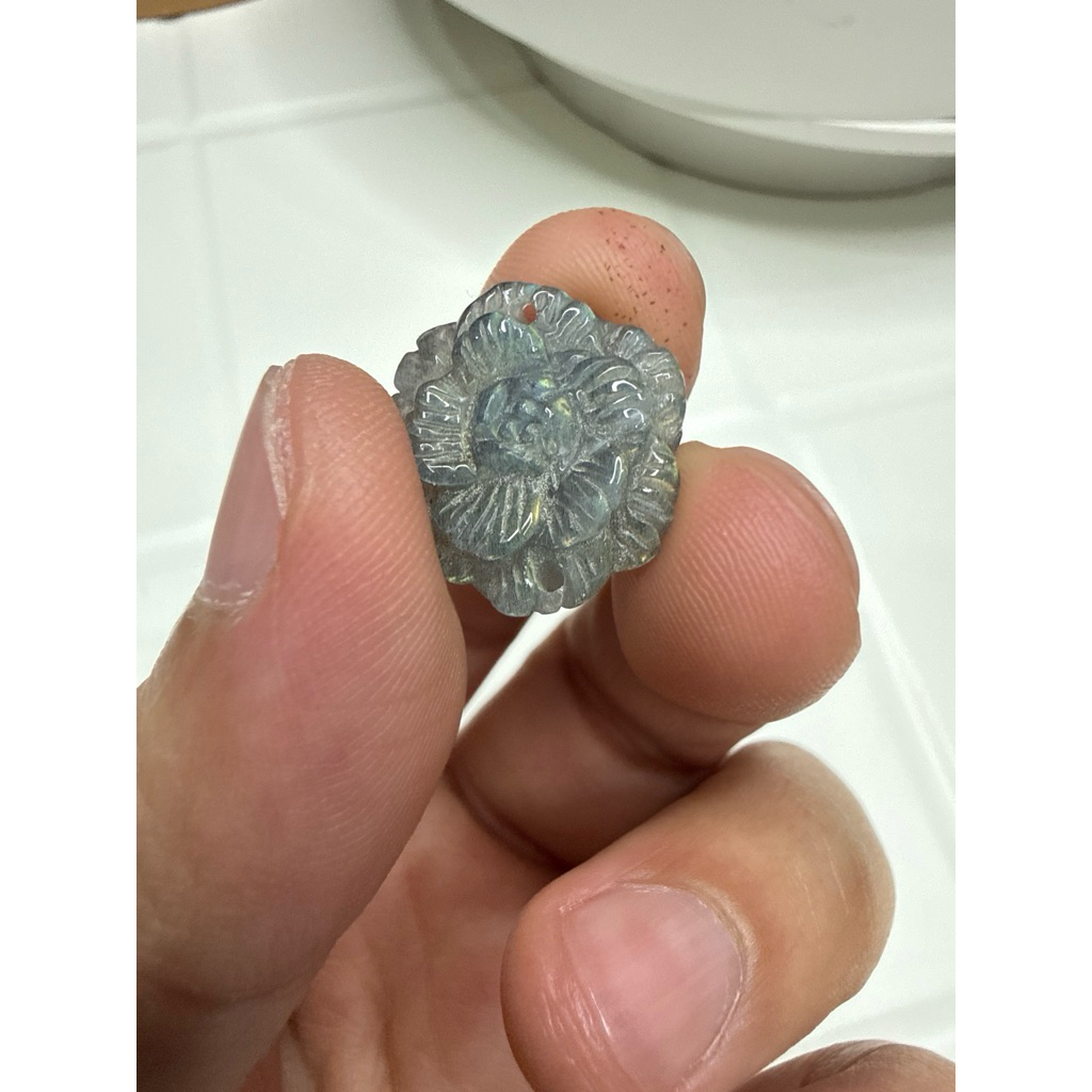 Labradorite flower spacer