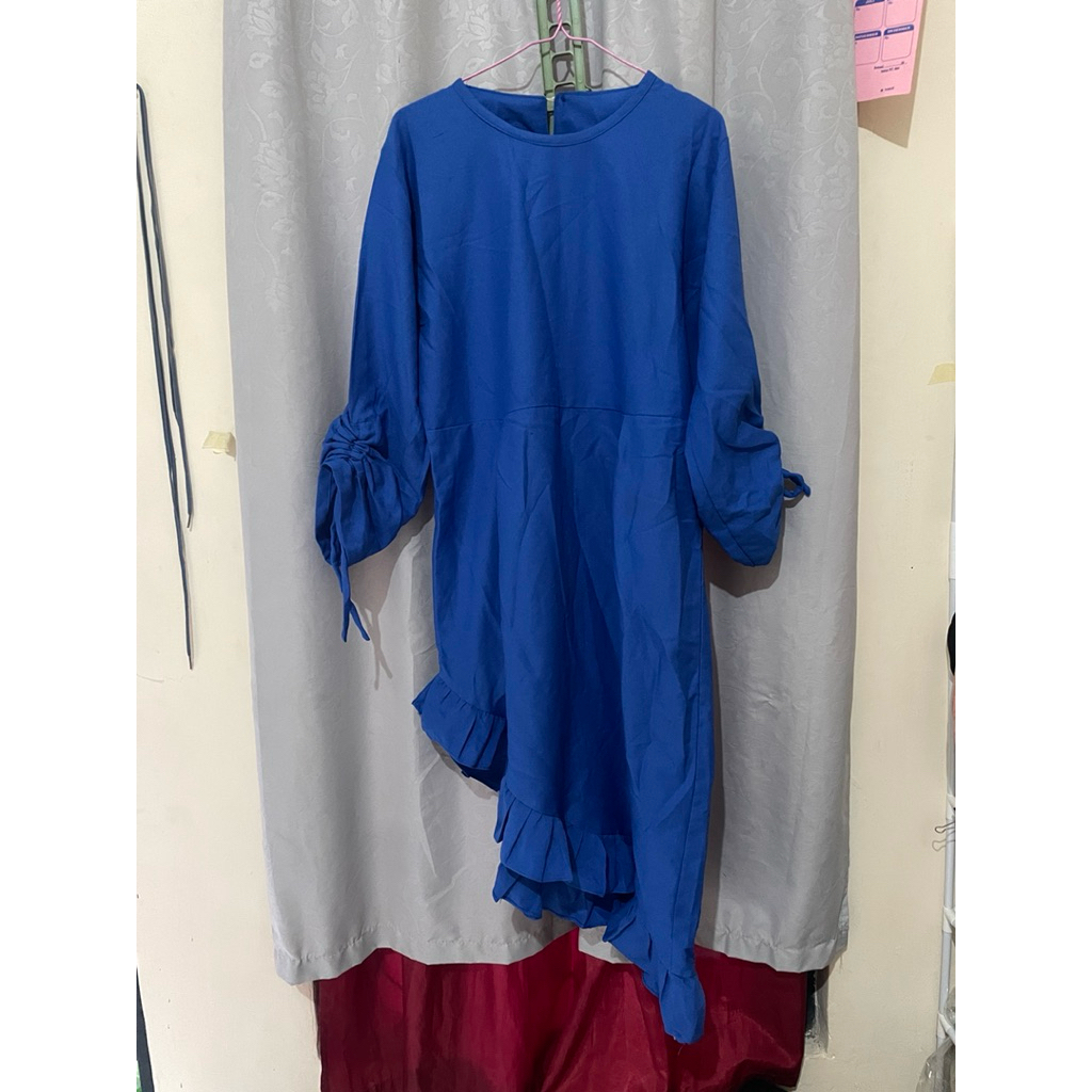 PRELOVED Dress biru elektrik