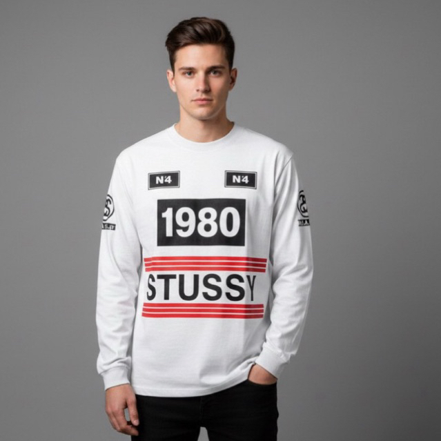 KAOS PRIA LENGAN PANJANG STU”SY LONGSLEEVE KECE FULLTAG 1:1