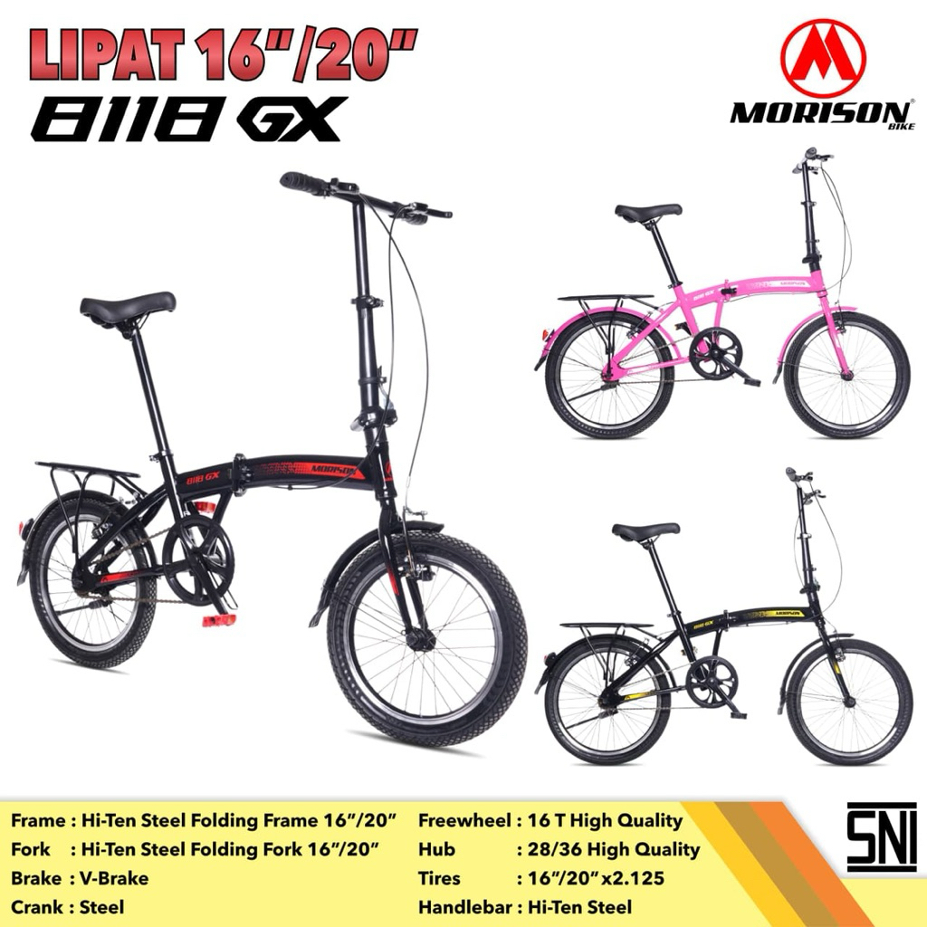 Sepeda Lipat 16 dan 20 inch Morison 8118 GX