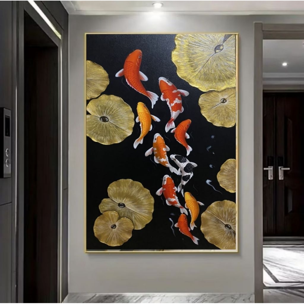 Lukisan koi fengsuha modern minimalis
