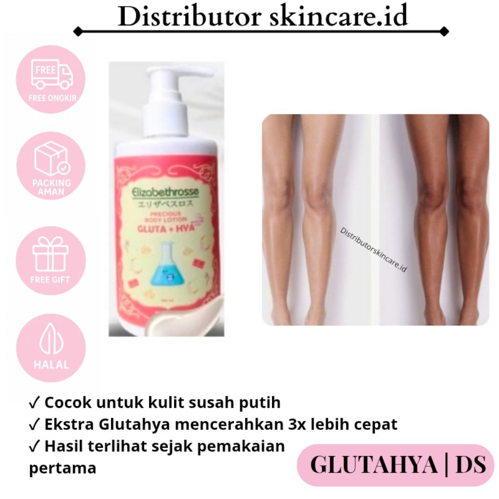 LOTION PENGHILANG BEKAS LUKA DAN PEMUTIH BADAN ELROSSE GLUTA- BODY LOTION MEMUTIHKAN MENGHIKANGKAN B