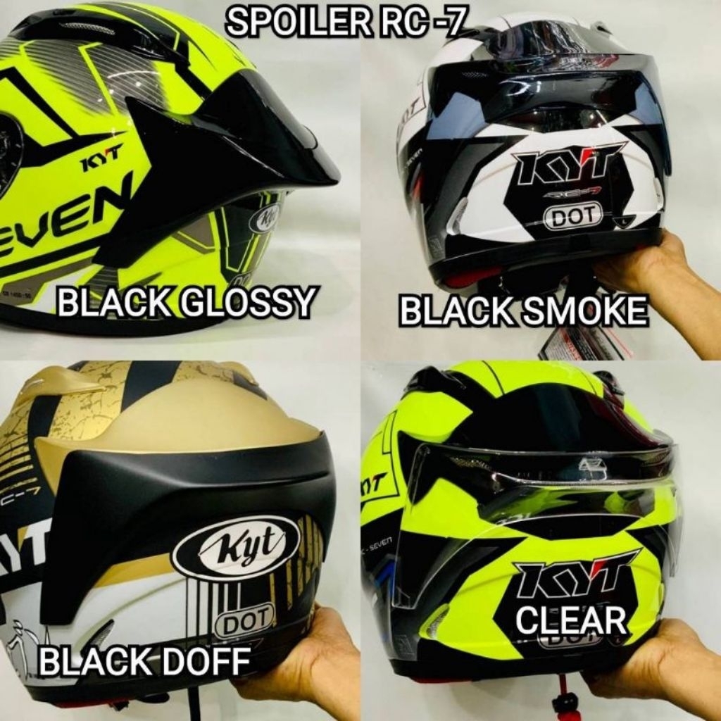 SPOILER 3D KYT RC 7 SEVEN Rc7 spoiler akrilik 3D RC 7