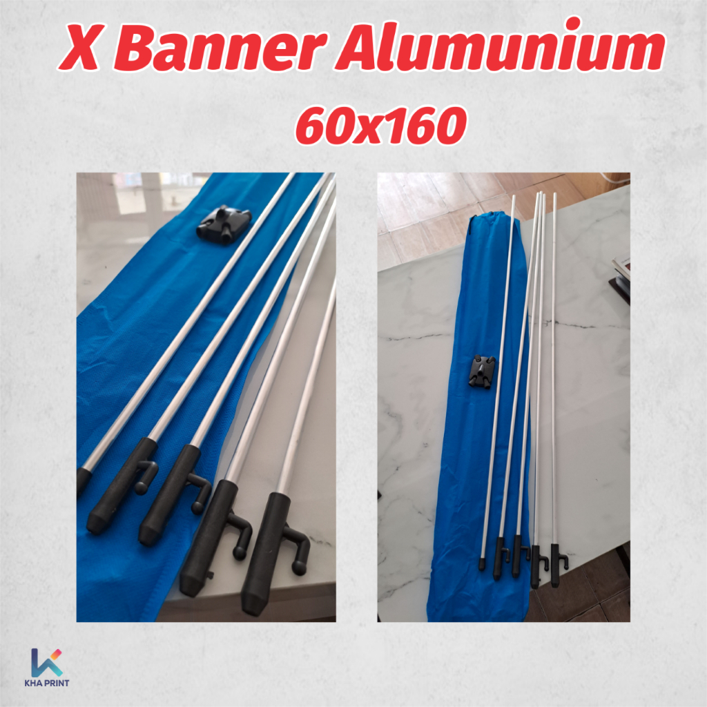 Alumunium Alat X Banner 60x160 Kokoh - Alat X Banner 60x160