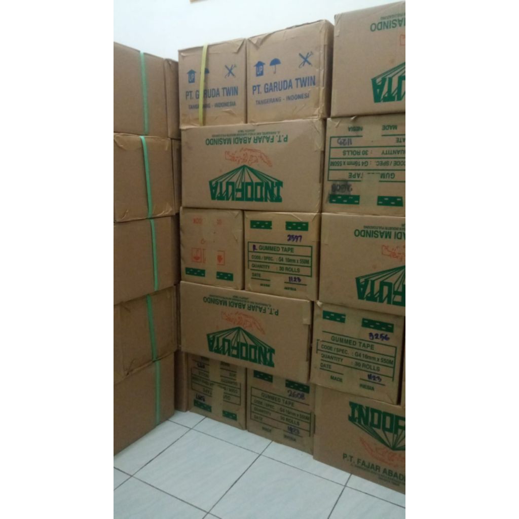 gummed tape lakban kertas indofuta