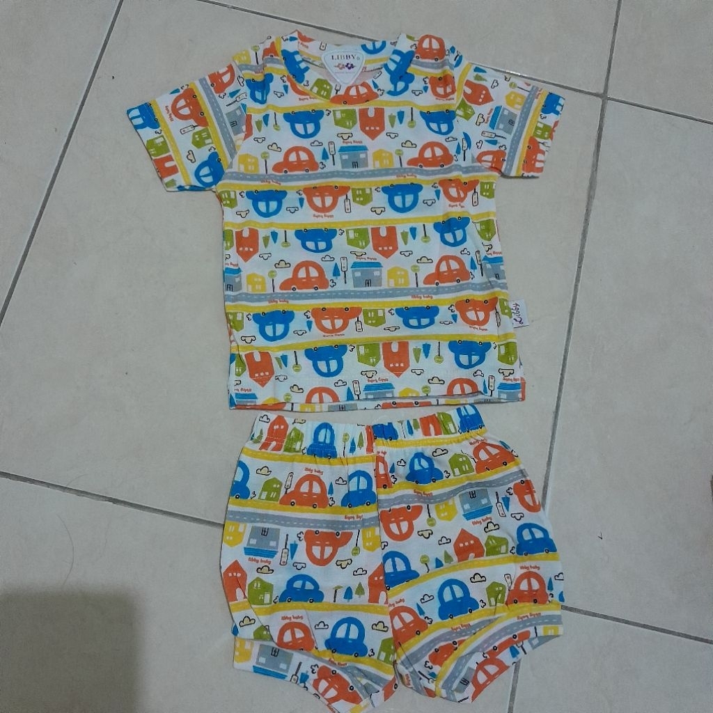 setelan anak oblong tipis brand libby new