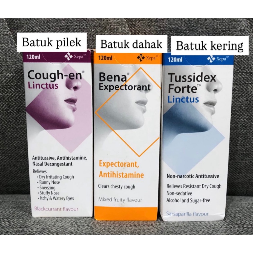 BENA EXPECTORANT 120ML / Tussidex/ cough en batuk dahak dan pilek anak dan dewasa