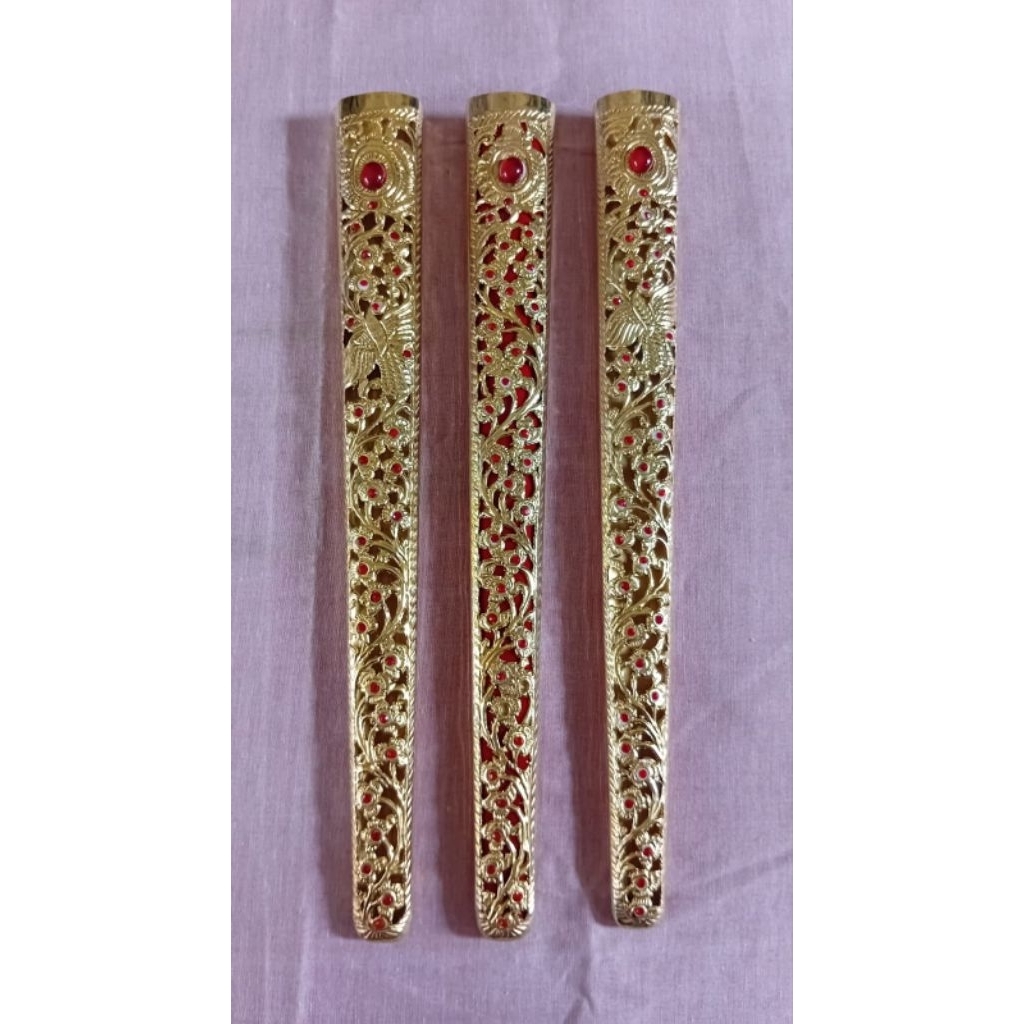 Pendok Krawang Permata Merah Motif Solo Panjang 35 cm