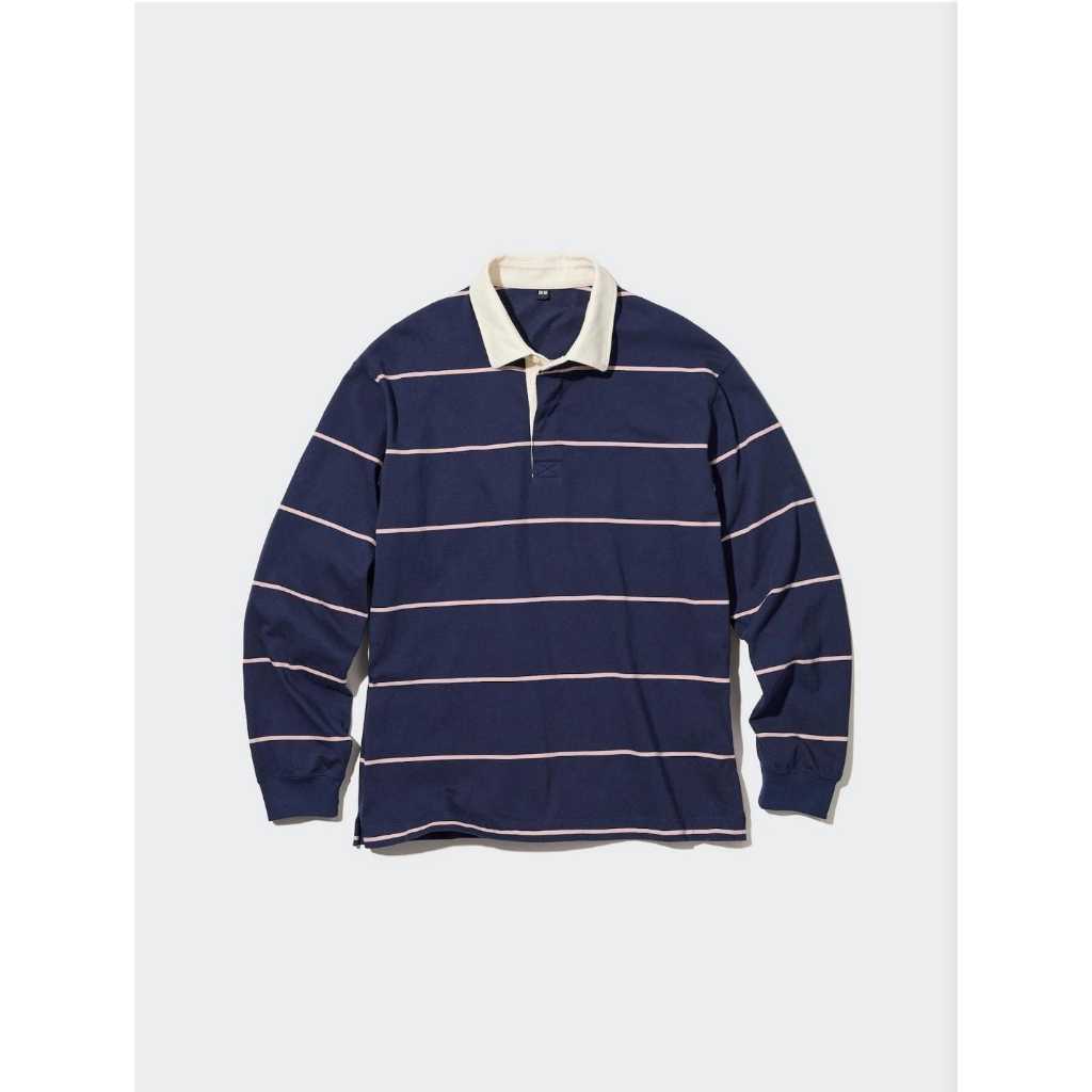 Kaos polo rugger lengan panjang(reguler) uniqlo second preloved