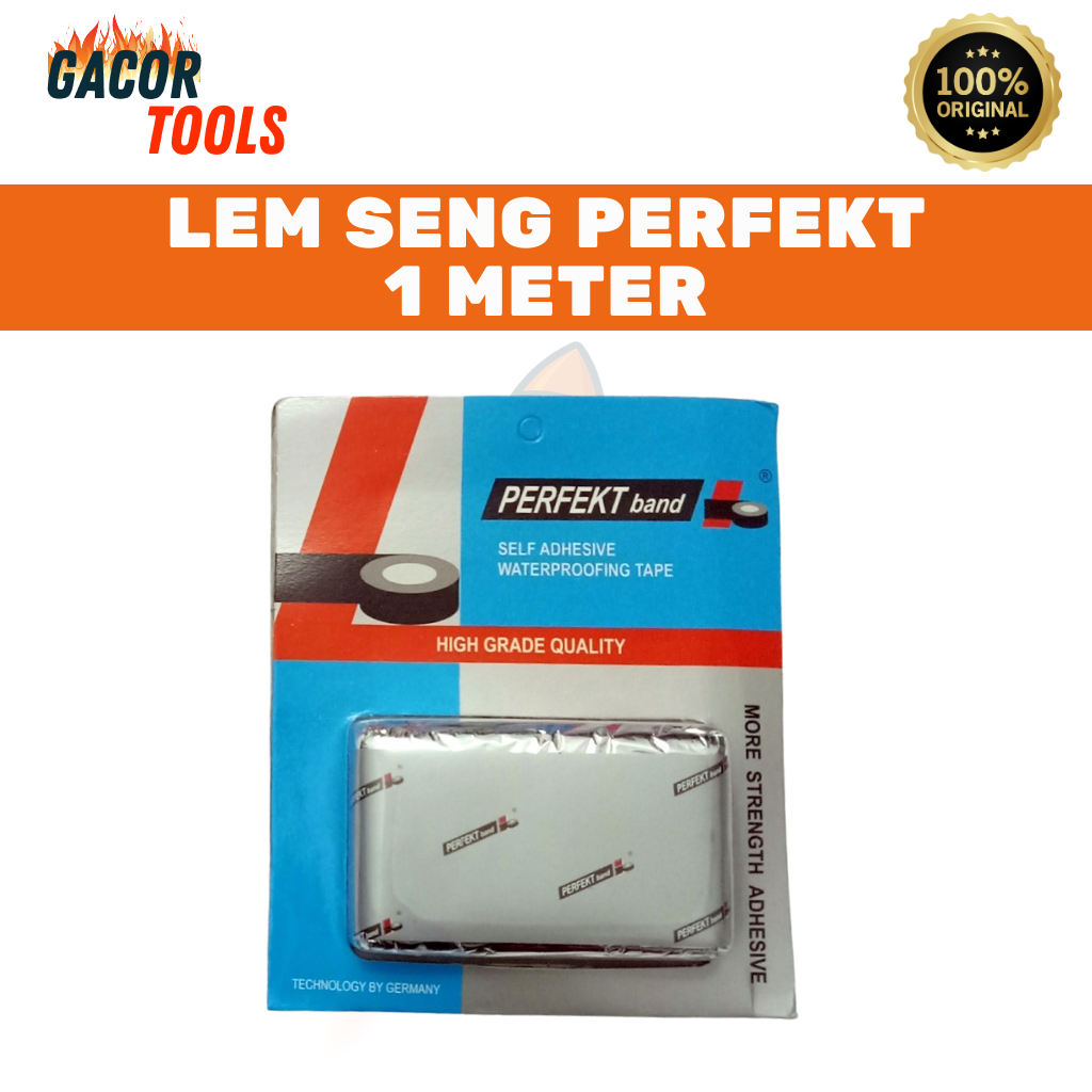 Lem Seng Anti Bocor PERFEKT 1 Meter / Lem Seng Aluminium / Lakban Aspal PERFEKT