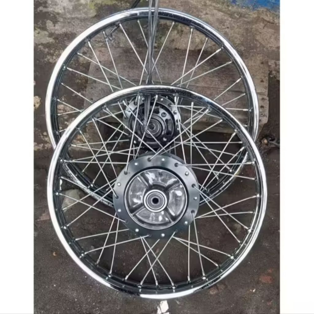 Velg pelek jari-jari 1set roda depan belakang motor yamaha Vega new Vega ZR Jupiter Z Jupiter MX asl