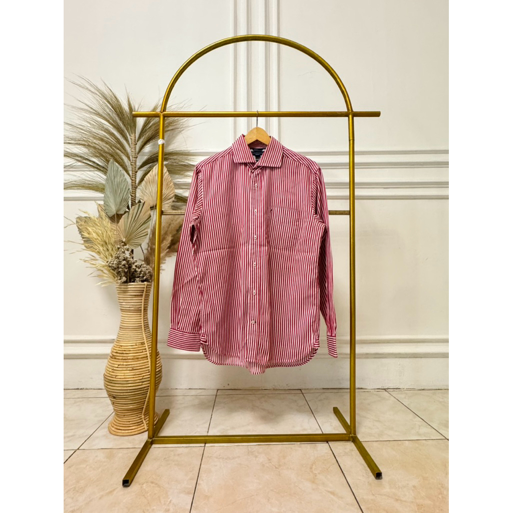 Kemeja striped tommy hilfiger L original