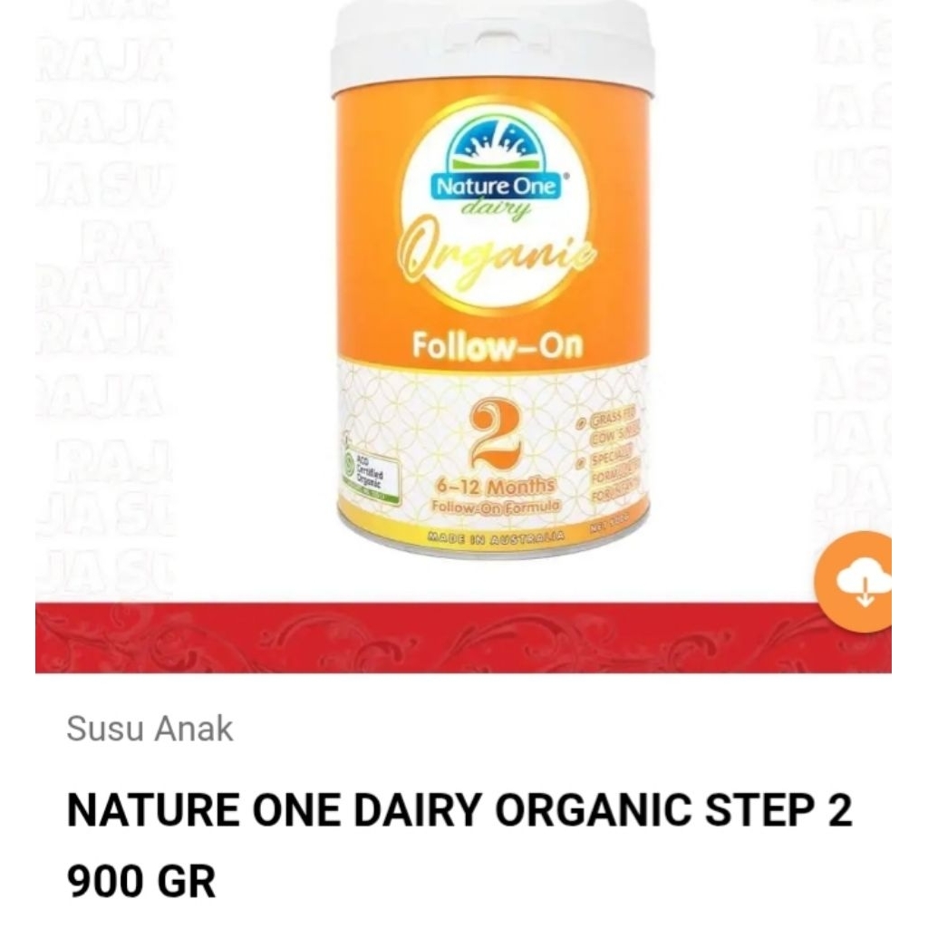 Nature one dairy organic step 2(900gram)