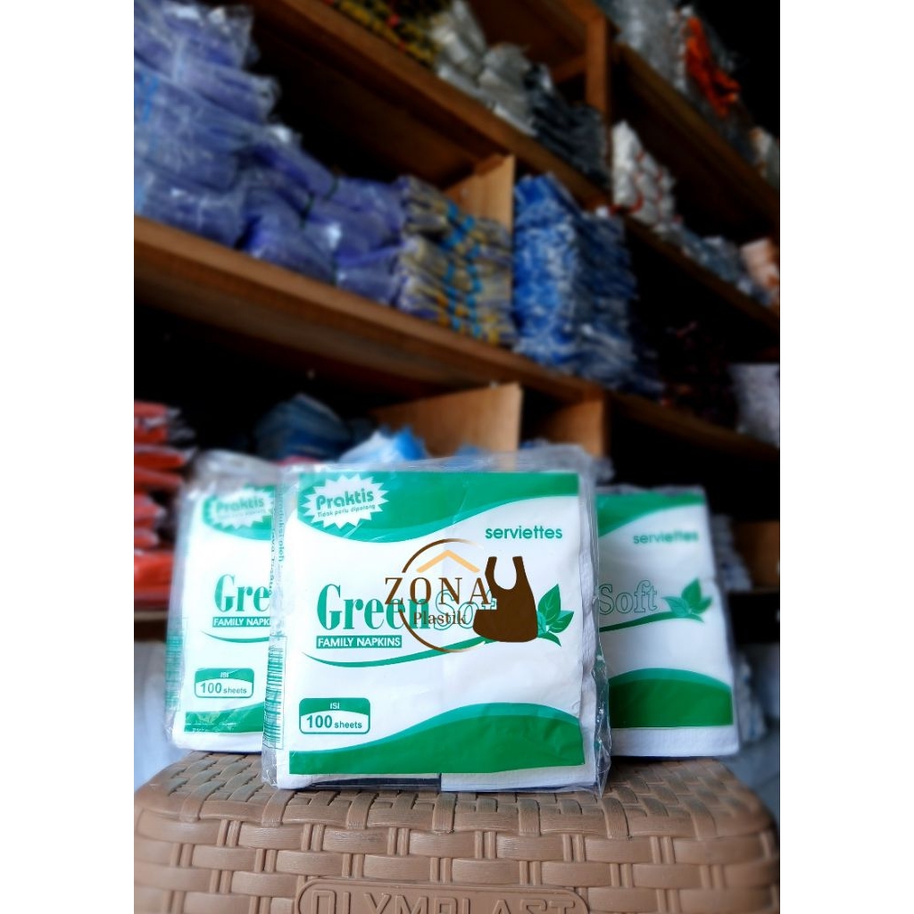 Tissue Green Soft Napkin / Tisu makan belah