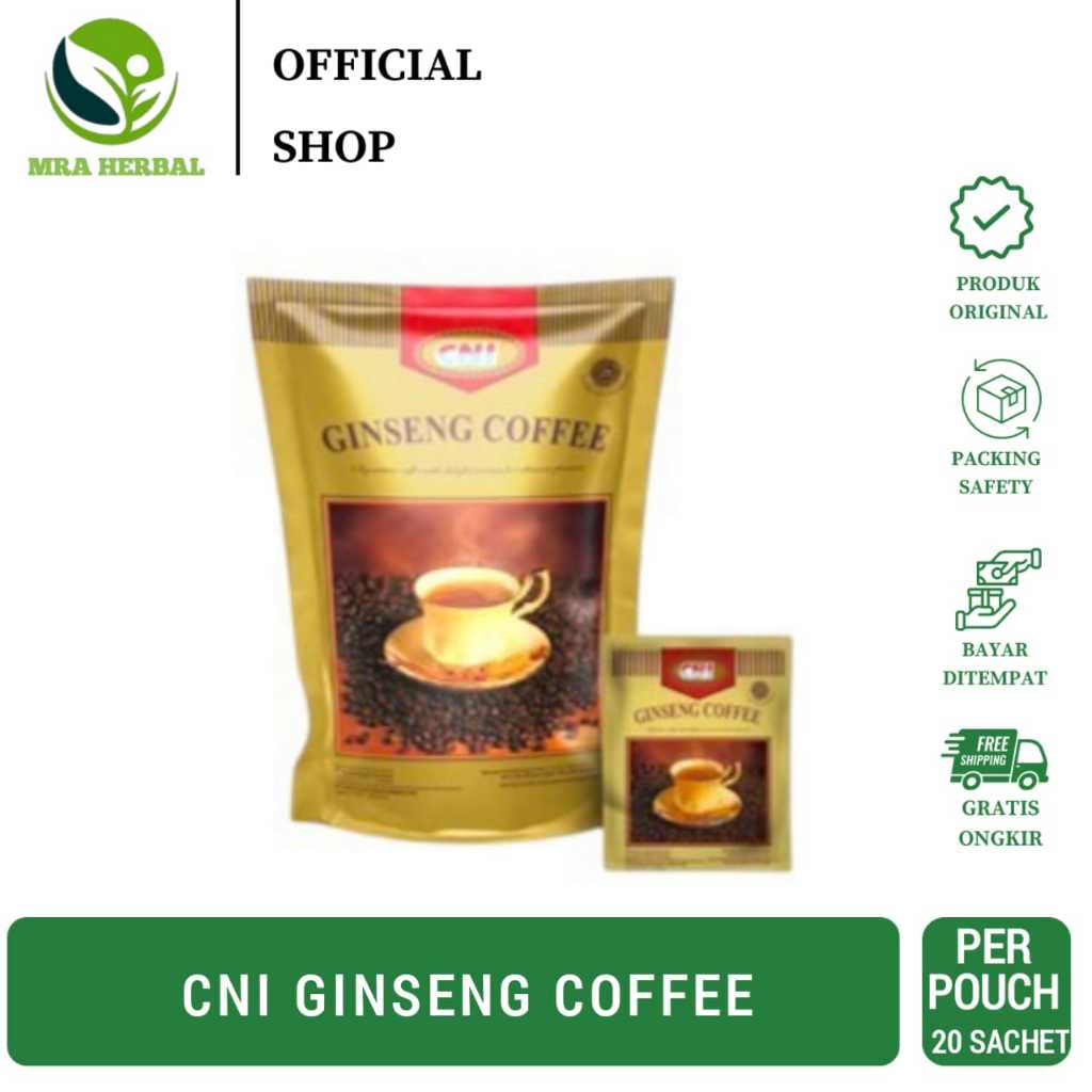 Kopi Gingseng CNI | Kopi CNI Per Pouch | CNI Ginseng Coffe 20 Sachet