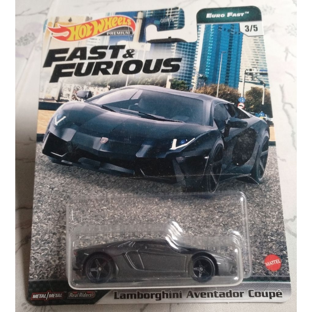 Hot Wheels Premium Fast Furious Euro Fast - Lamborghini Aventador Coupé - black