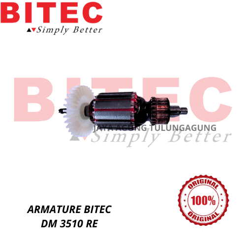 BITEC ARMATURE DM 3510 RE / BITEC ANGKER BOR DM 3510 RE / ROTOR MESIN BOR DRIL 10MM DM 3510 RE