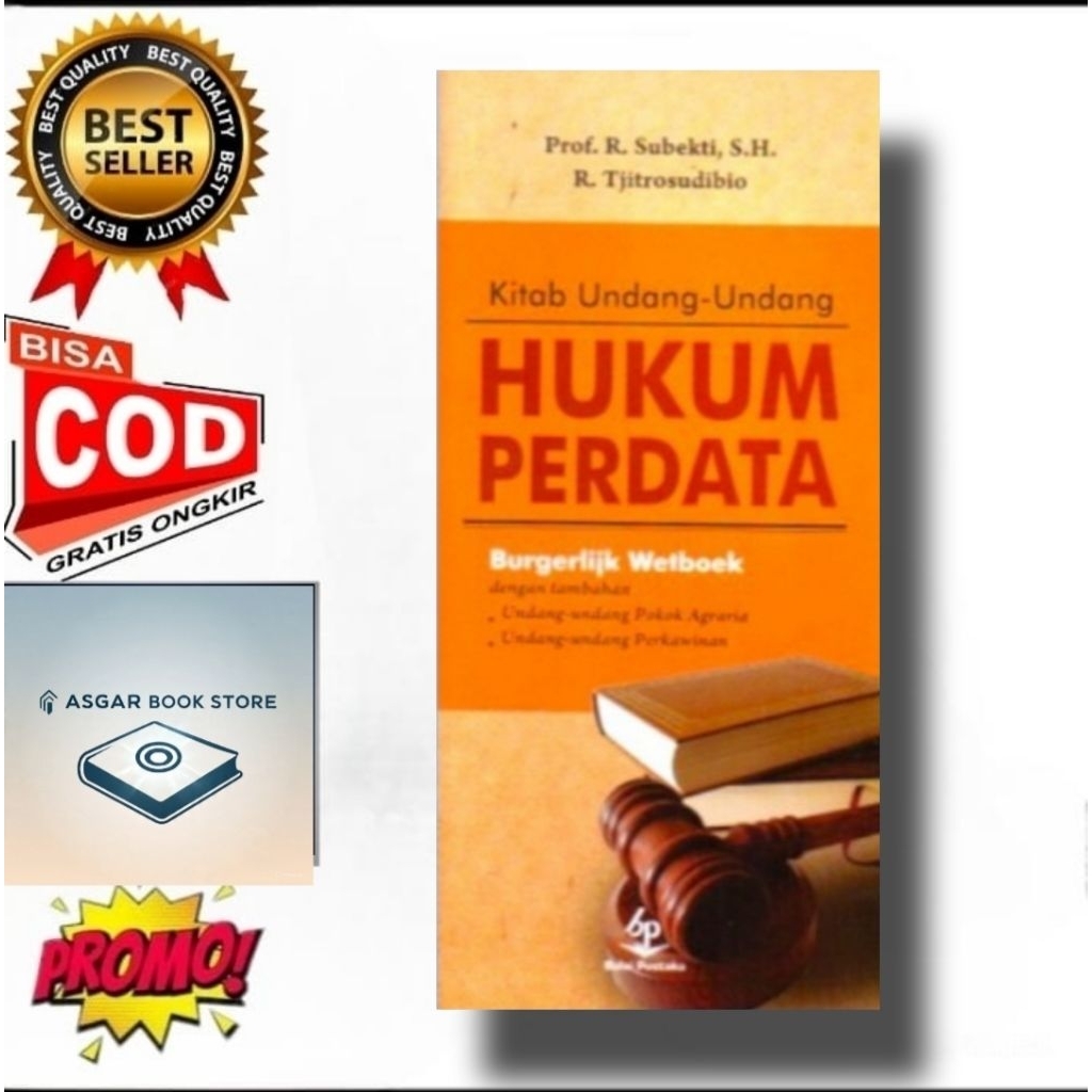 BUKU KITAB UNDANG UNDANG HUKUM PERDATA BW Burgerlijk wetboek - prof.R. subekti