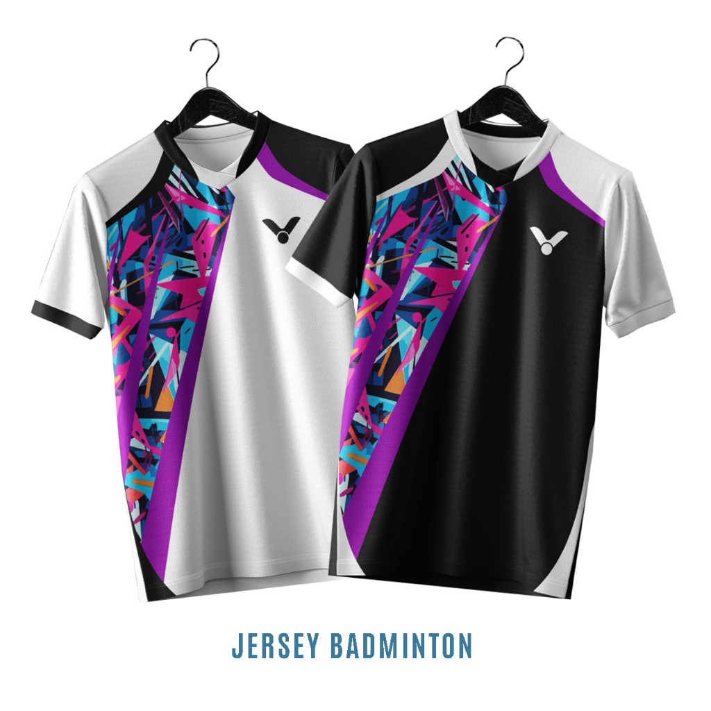 Jersey Badminton Victor Indonesia Free Request Nama Punggung Drifit Premium ABsport