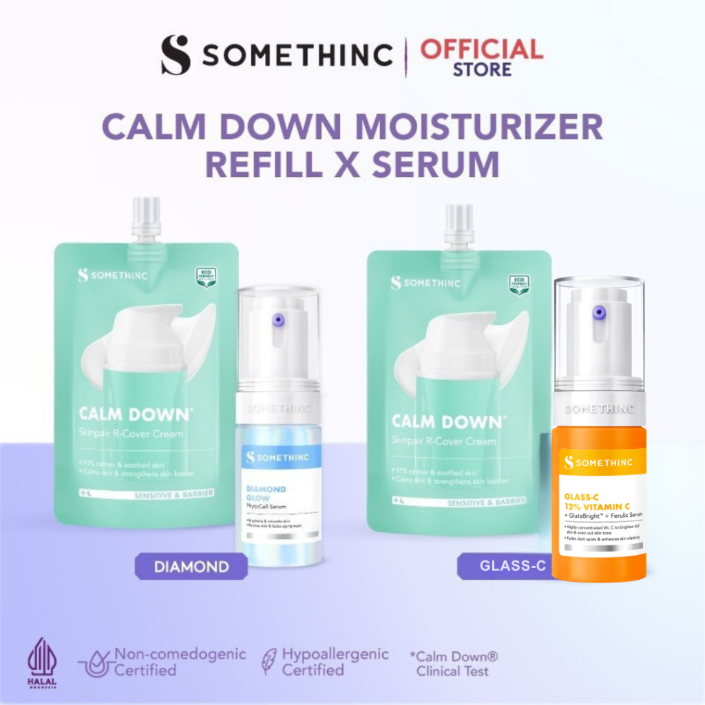 [BUNDLE HEMAT] SOMETHINC [2 PCS] Calm Down Moisturizer Refill x Serum (Calm Down Skinpair R-Cover Cr