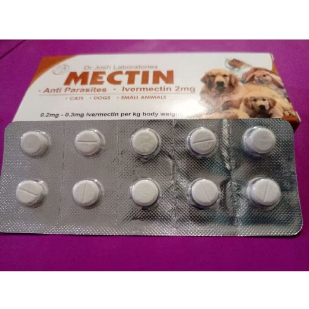 Obat Kutu Oral Mectin PerTablet / Anti Parasit Kucing & Anjing