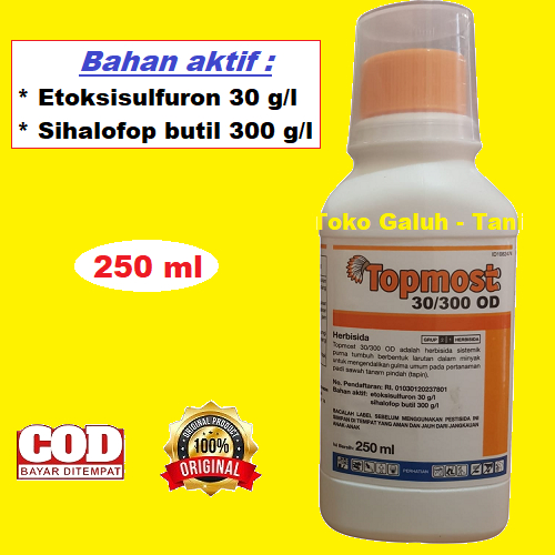 Topmost 30/300 OD 250ml Herbisida Sistemik Untuk Padi