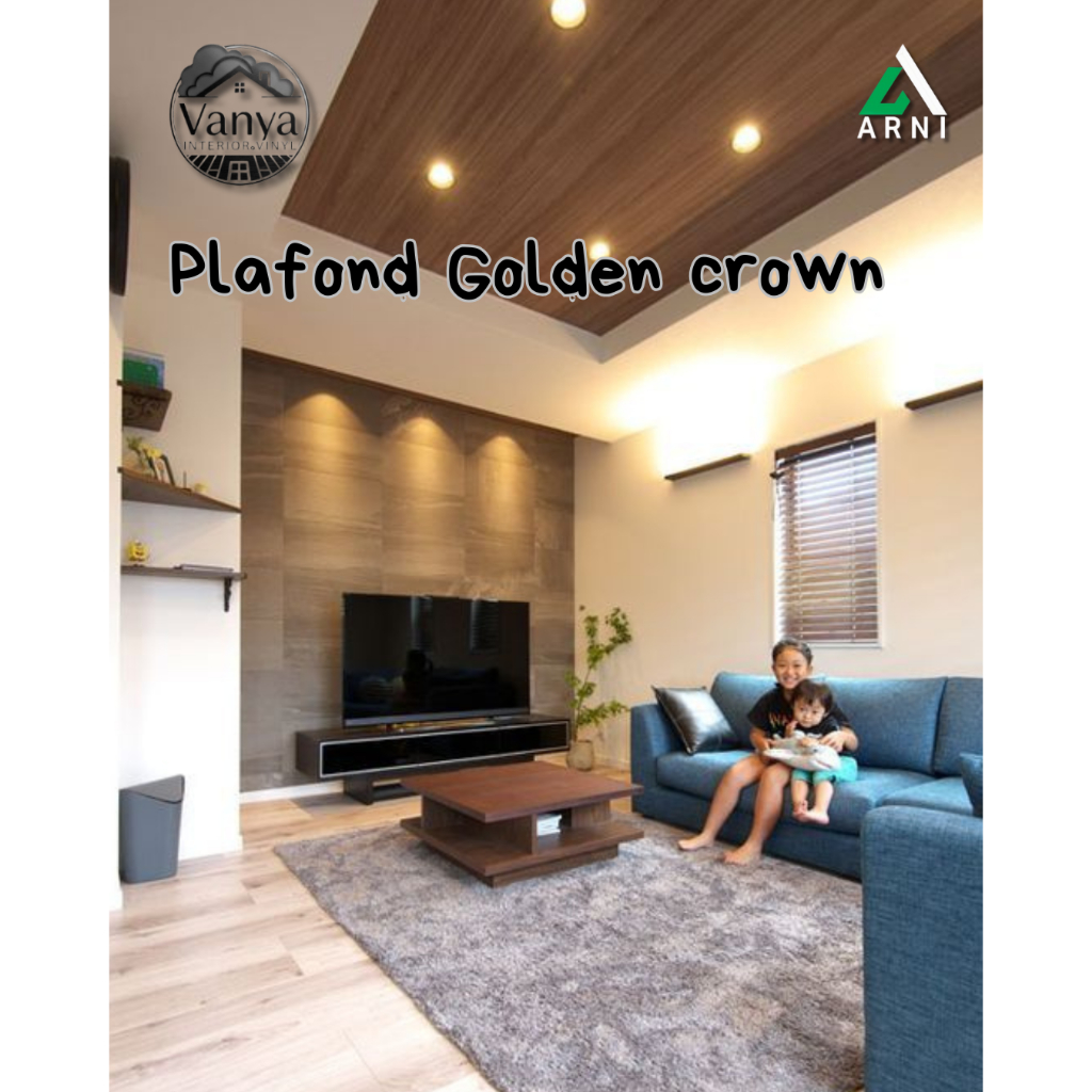 Golden Crown PVC Plafon 20cm – Tampilan Elegan untuk Interior Modern