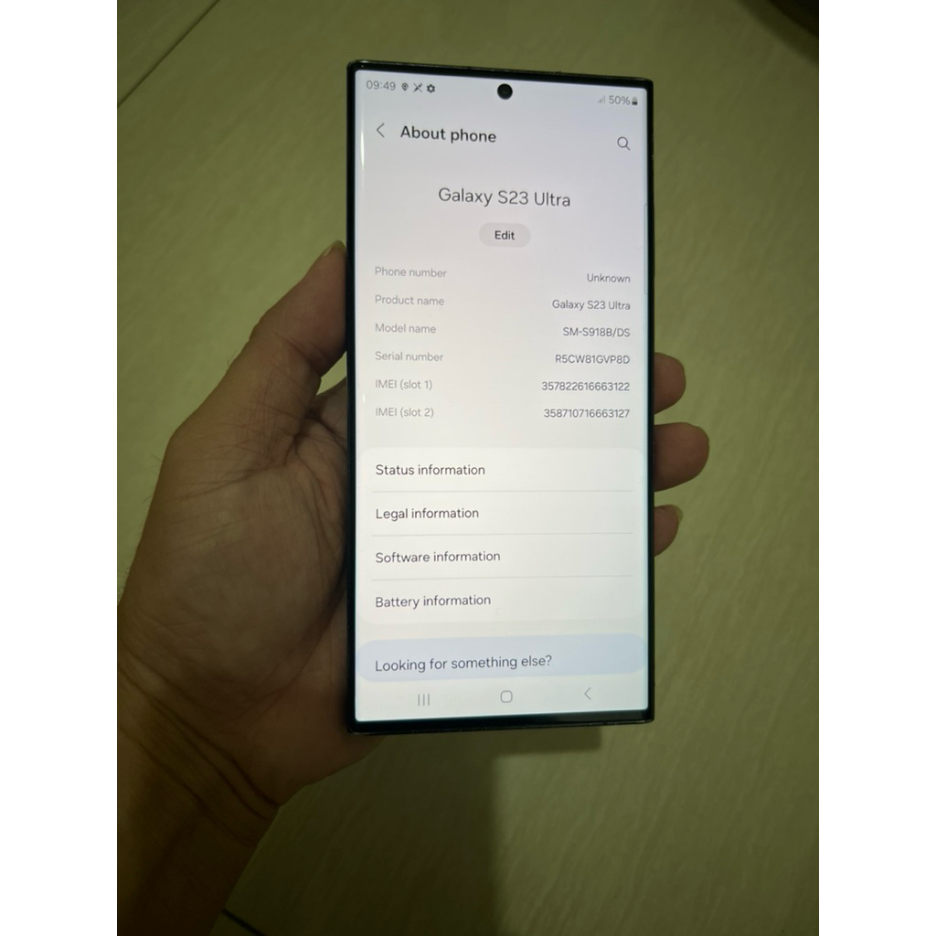 Samsung Galaxy S23 Ultra 5G 12/512GB Ex Inter Bekas Blokir Sinyal