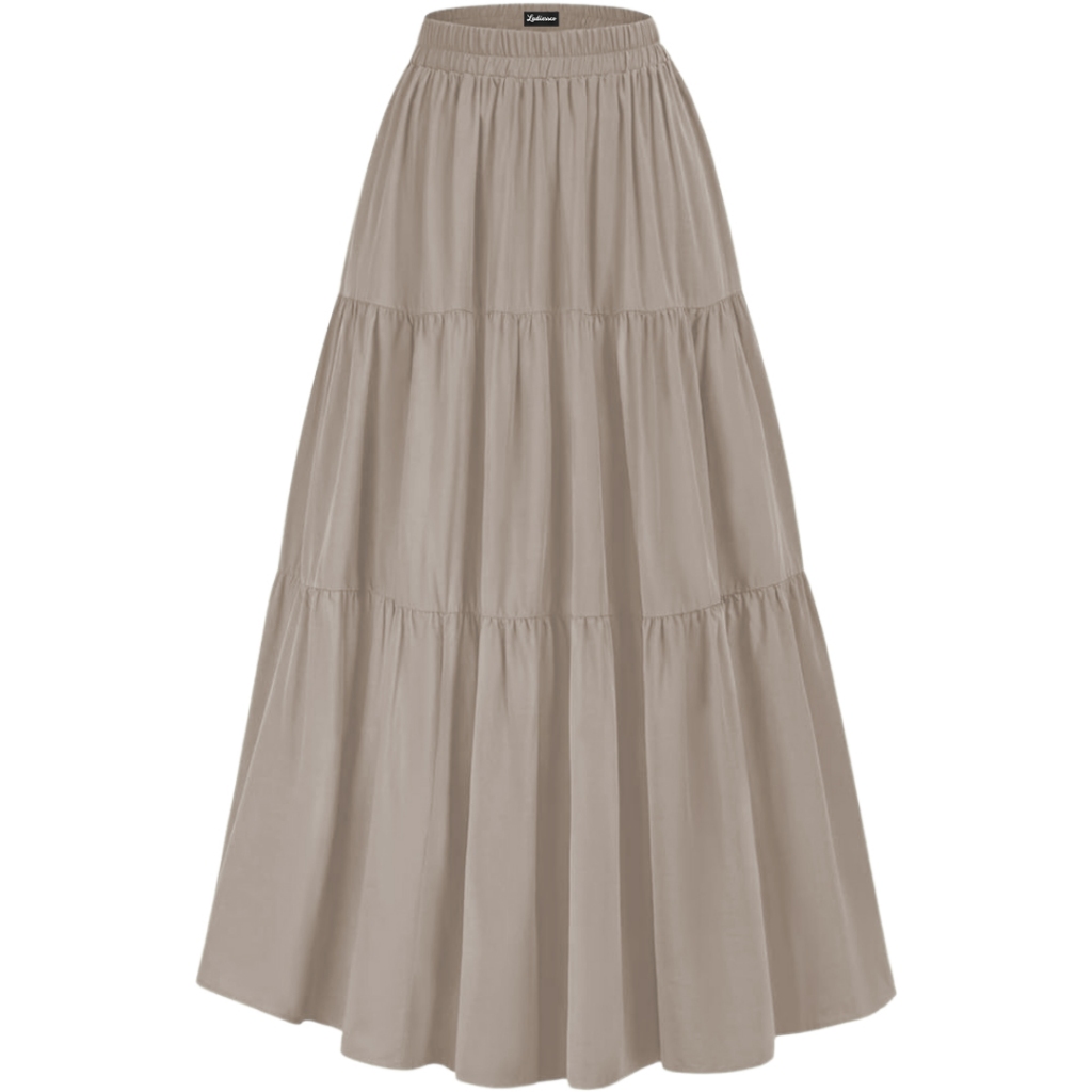 Ladiessco Rok Panjang Bertingkat Cream