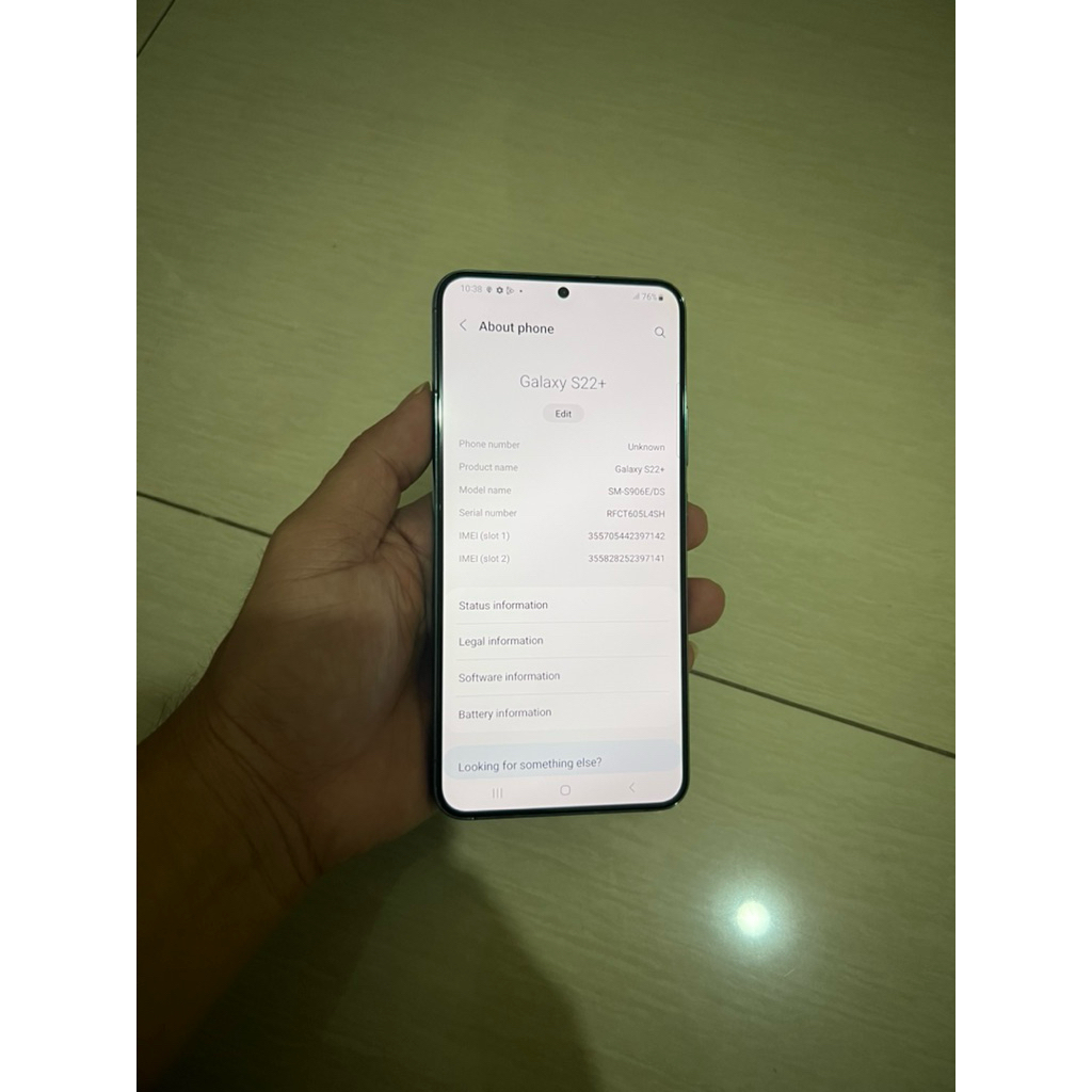 Samsung Galaxy S22+ 5G  8/256GB Ex Inter Bekas Non Cukai