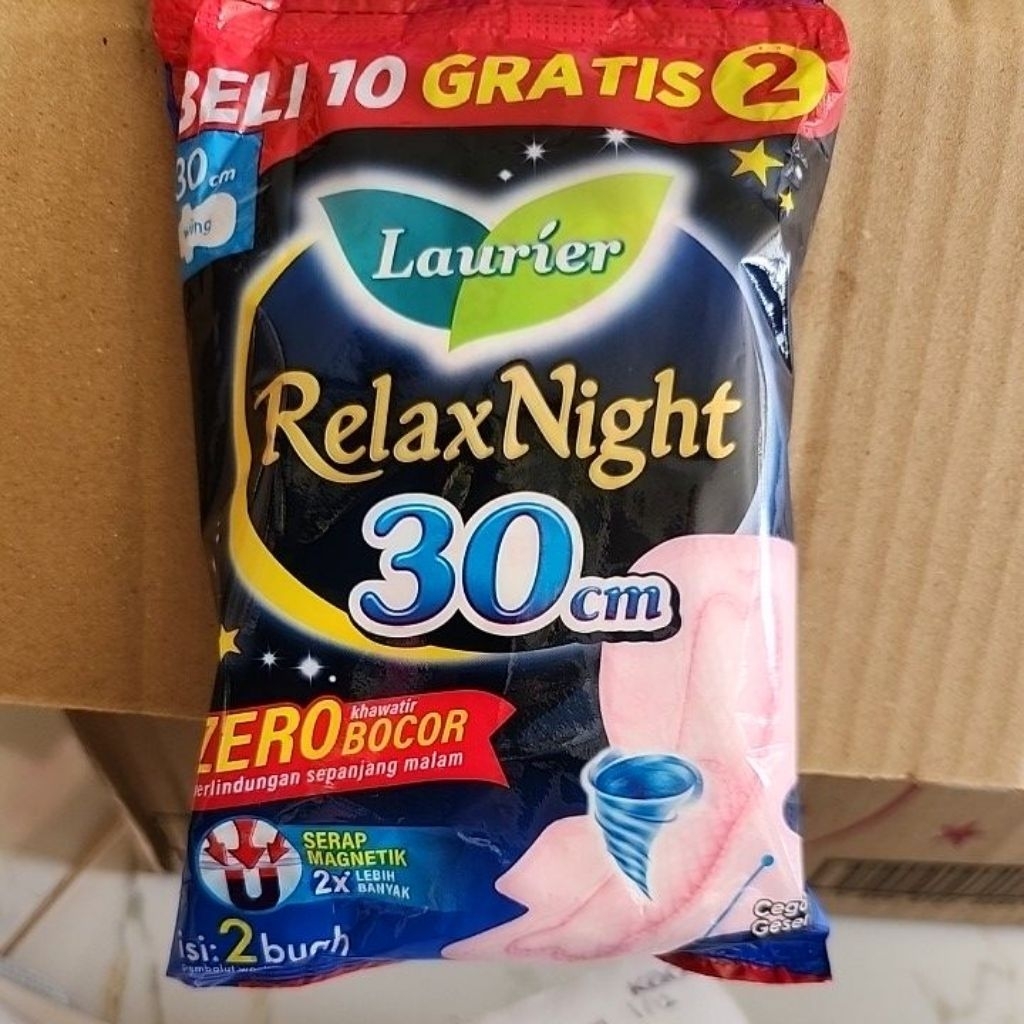 LAURIER RELAX NIGHT 30CM 1 RENCENG ISI 12