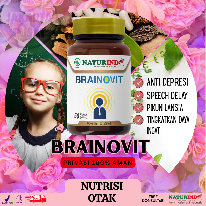 Brainovit Naturindo Multivitamin Obat Vitamin Otak Anak Umur 4 5 6 710 Tahun Daya Ingat Speech Delay