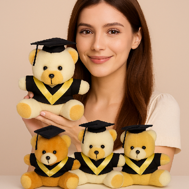 BONEKA WISUDA 13 CM TEDDY BEAR GEMOY