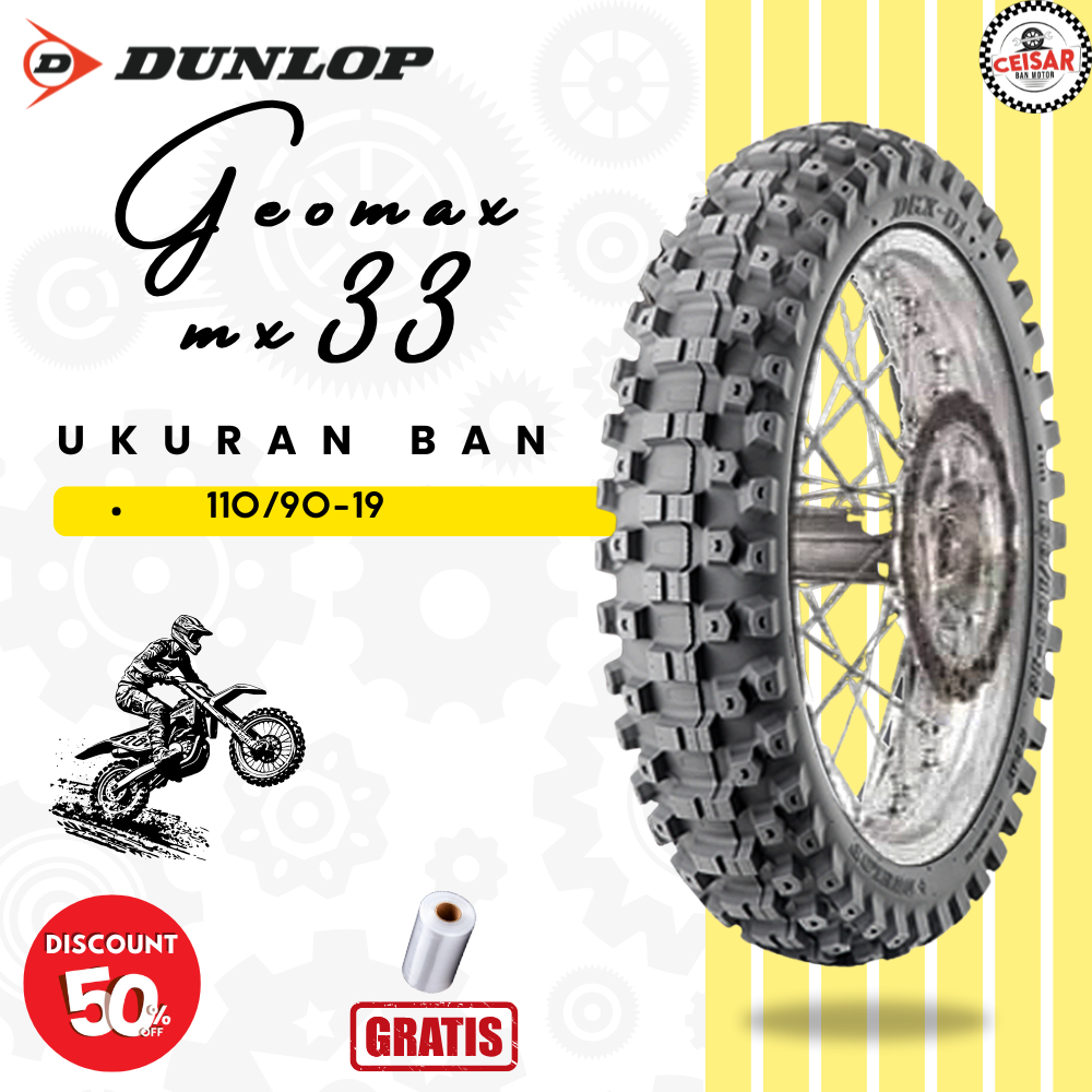 Ban Motor TRAIL Soft Compound DUNLOP GEOMAX MX33 110/90 Ring 19 Non Tubeless