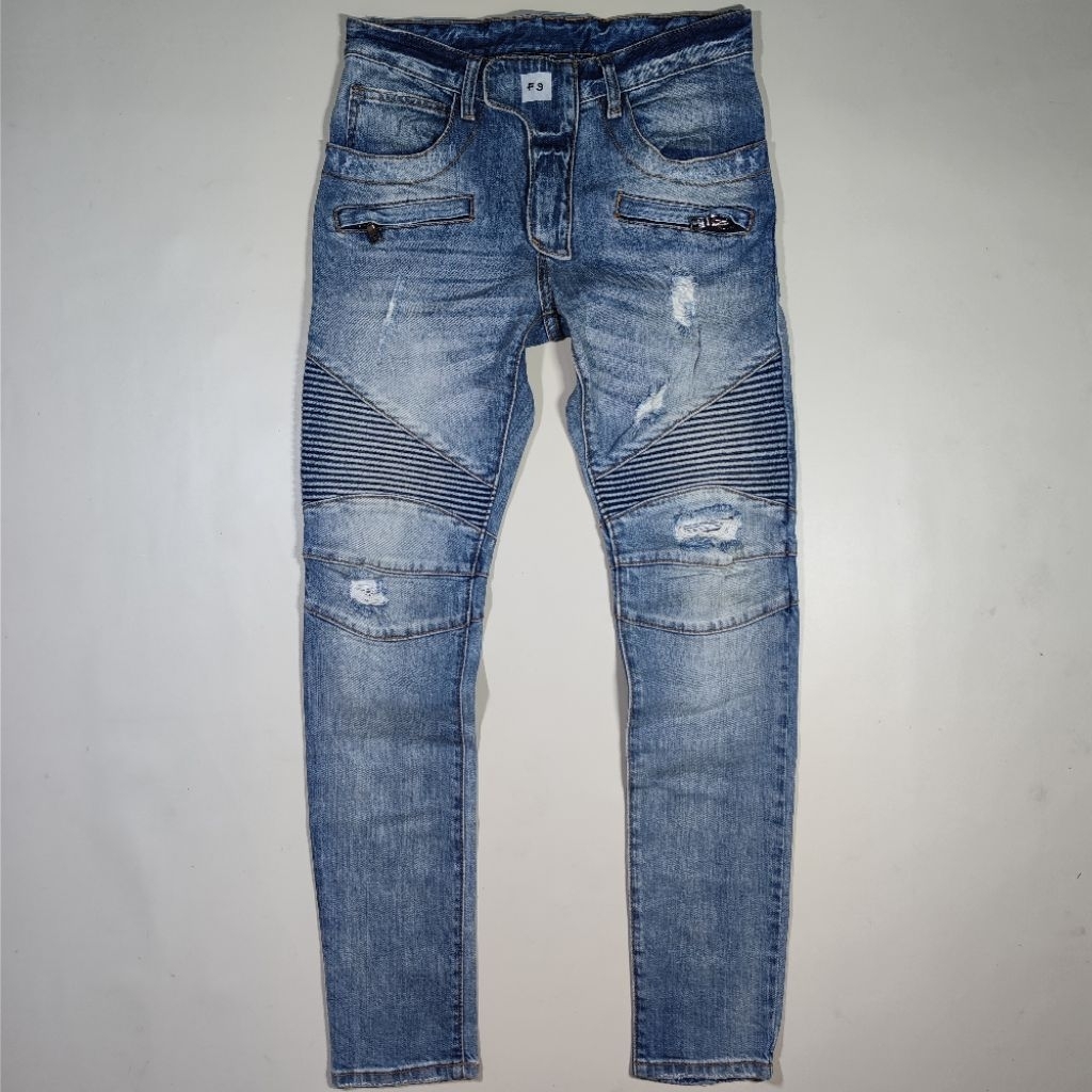 (MOHON BACA DESKRIPSI) BALMAIN DISTRESSED BIKER STRETCH JEANS