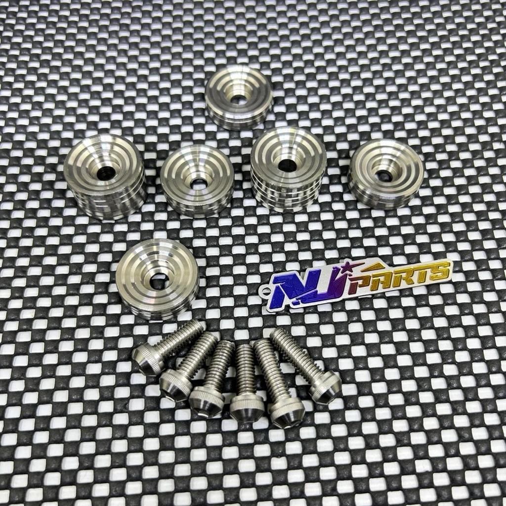 set coin dek stainless Chrome anti karat untuk mio sporty/ smile isi 6 Chrome anti karat elegan akse