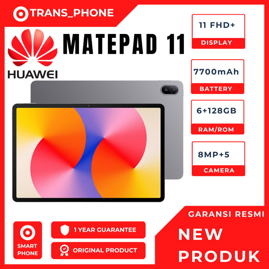 Huawei MatePad SE 11 RAM 6/128GB | FHD+ Display 7700mAh GARANSI RESMI