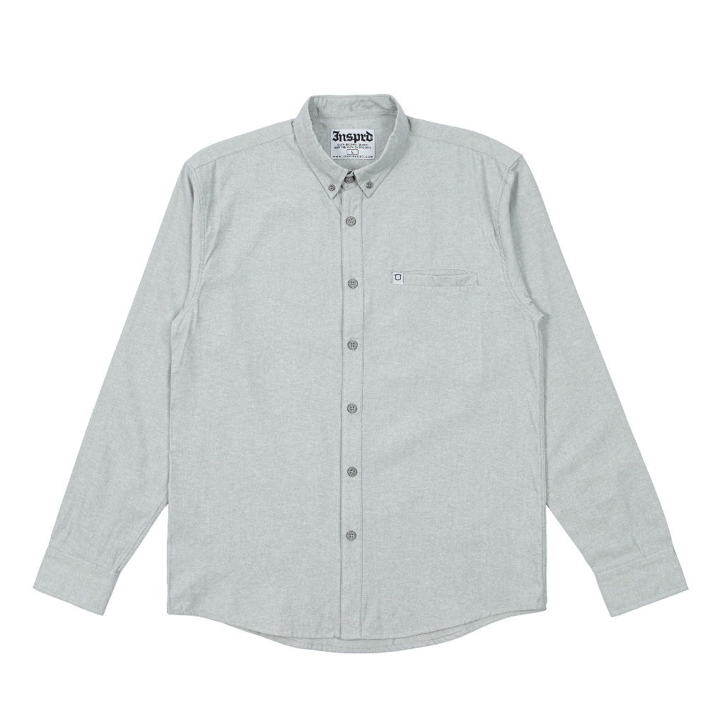 Inspired27 - Kemeja Lengan Panjang Hazel Gr | Grey