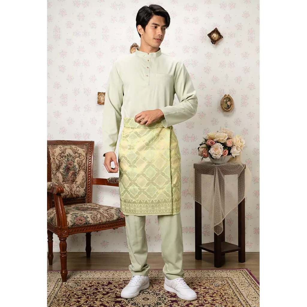 BAJU+SONGKET STELAN BAJU MELAYU BUAT KONDANGAN BAHAN BALOTELI KANCING BISA BONGKAR PASANG