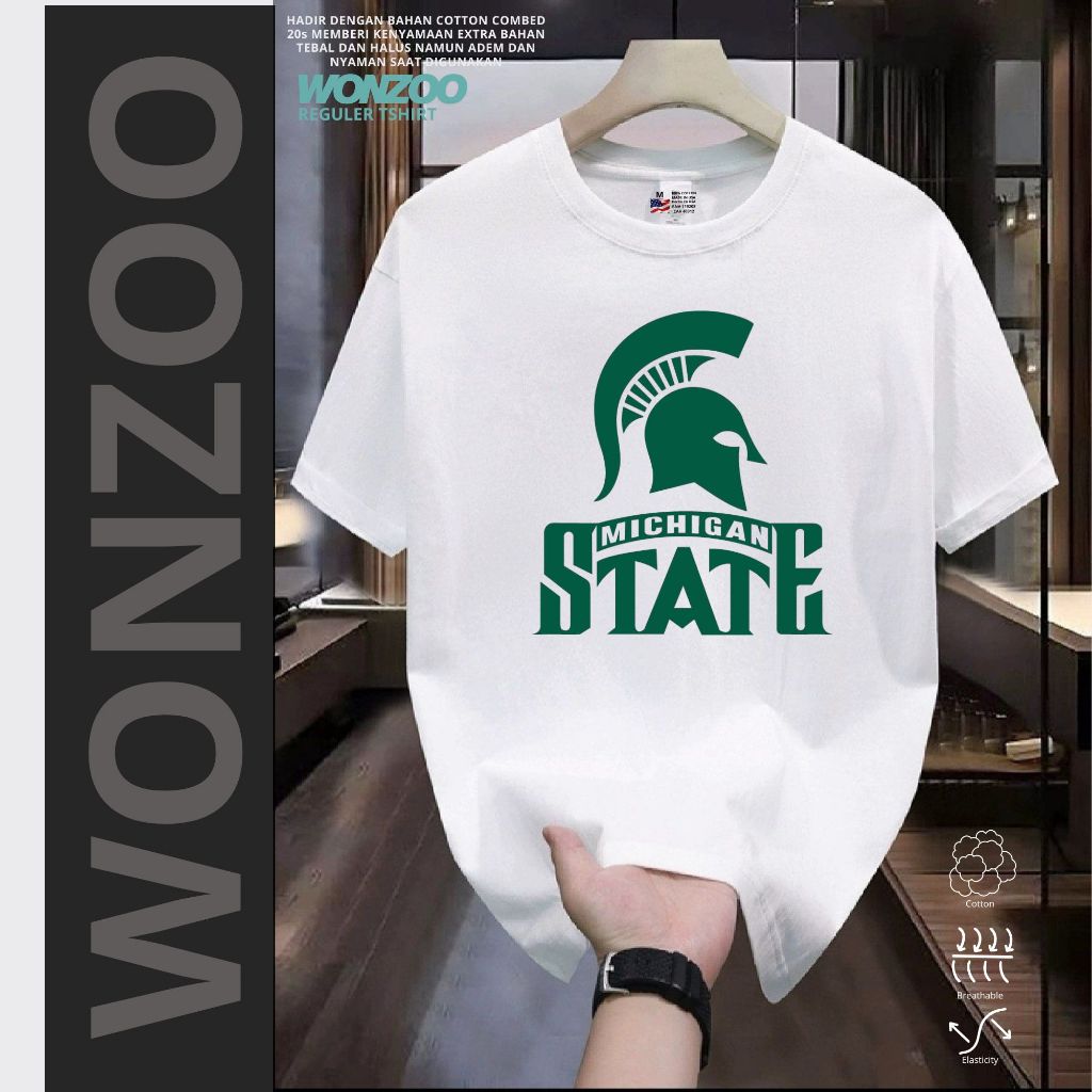 KAOS TSHIRT  MICHIGAN STATE (PREMIUM QUALITY)