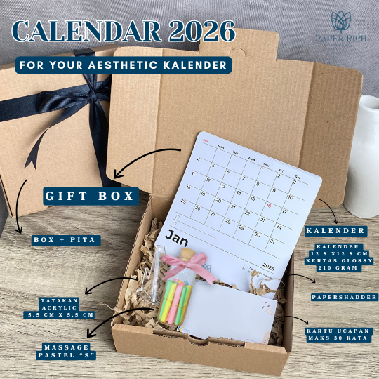 Kalender Meja Calendar 2026 Planner Kalender Duduk Paper.rich