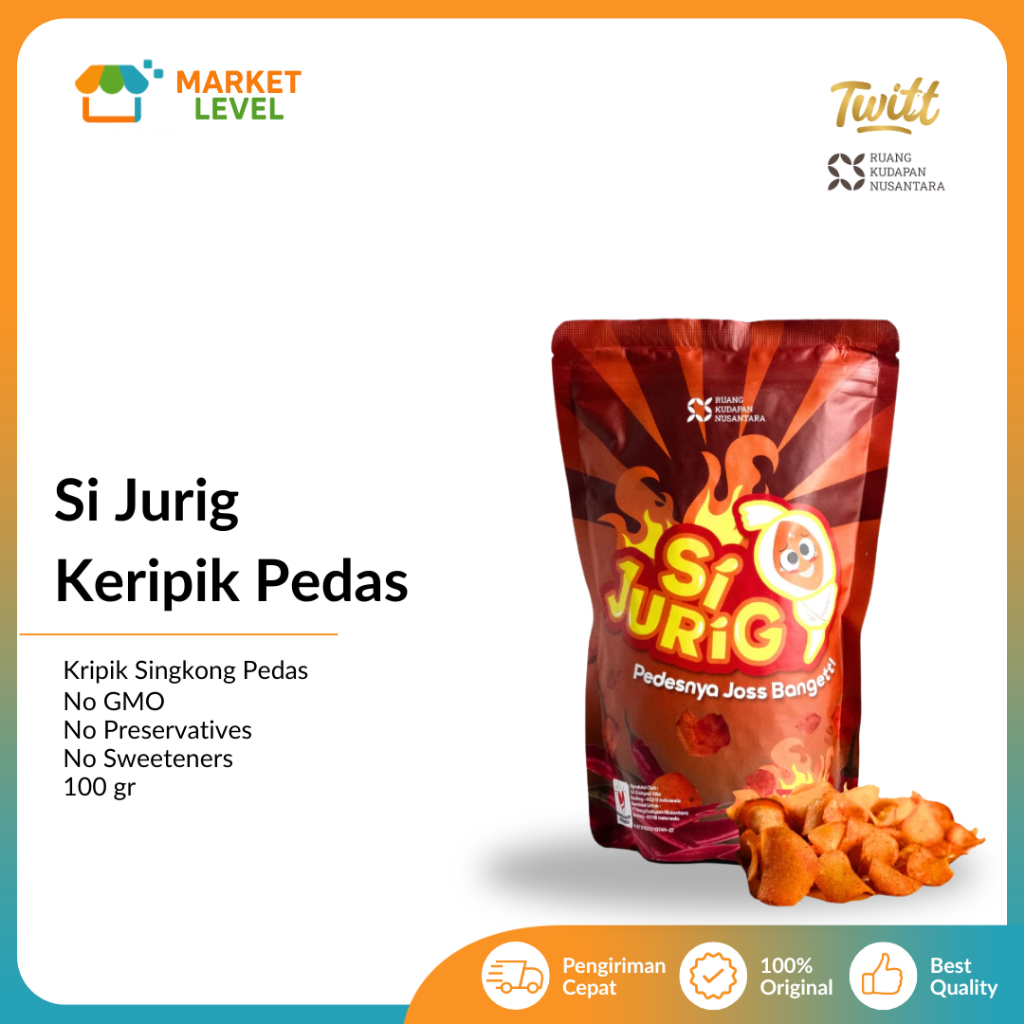 Si Jurig - Keripik Singkong Pedas KRIPJUR 100g