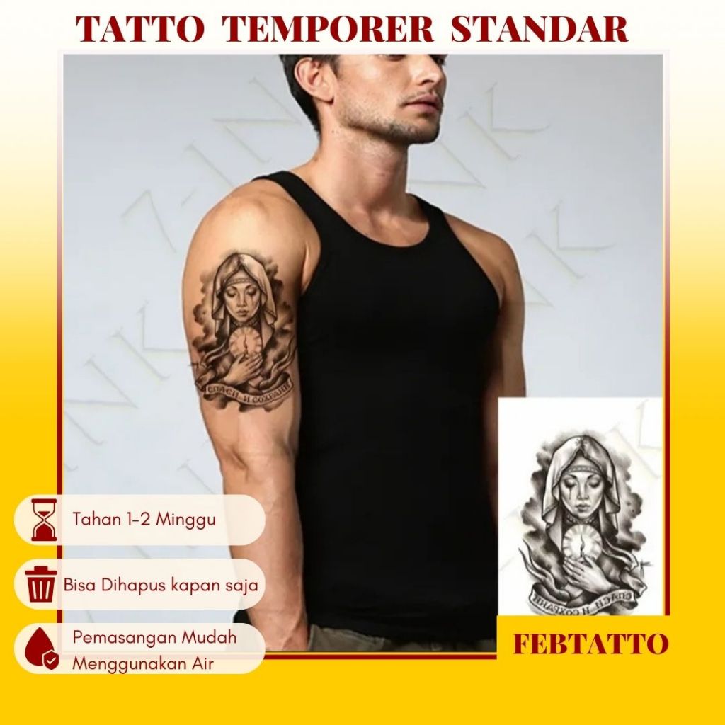 Tato Temporer Basic Ukuran 21cmx15cm Motif Aesthetic Tatto Temporary Stiker Tato Halal Grosir Tato M